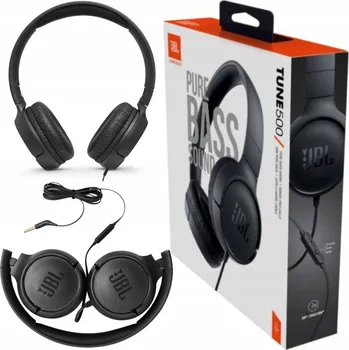 Sluchátka Drátová sluchátka přes uši JBL Tune 500 černá