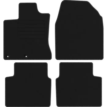 autokoberec Velurové autokoberce s upevněním v sadě Edecor