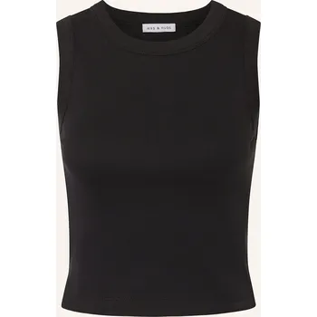 Mrs & Hugs Dámský Cropped Top, černá, 44