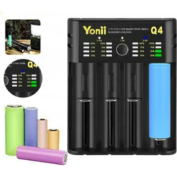 Bezpečnostní kamera RYCHLÁ NABÍJEČKA PRO BATERIE A AKUMULÁTORY 18650 20700 21700 26650 AA AAA