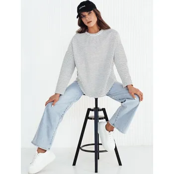 Dámské tričko Bílo-černé oversize delší tričko PEILLE RY2364 Velikost: ONE SIZE