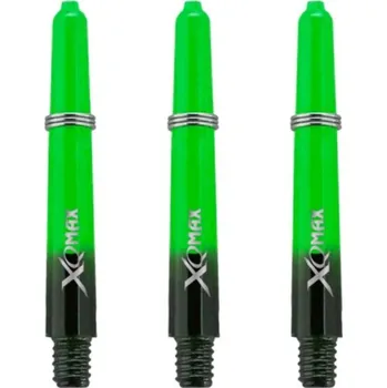 Příslušenství pro šipky XQMax Darts Násadky Gradient with Logo - short - black green