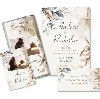 Svatební dekorace Svatební set s hořkou čokoládou 5