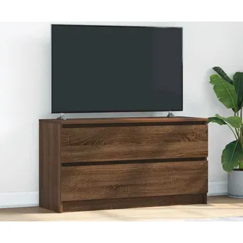 Televizní stolek vidaXL TV skříňka 100x35x54 cm kompozitní dřevo [861808] Barva: hnědý dub