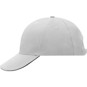 Pracovní přilba Myrtle Beach Kšiltovka MB 24, sandwich, 6 panelová COT03002485199-light grey/ UNI Šedá světlá/černá