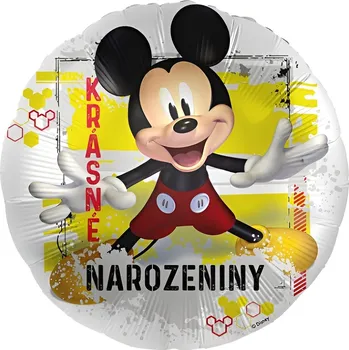 Balónek Premioloon Balonek fóliový Mickey Mouse Krásné narozeniny, 43 cm