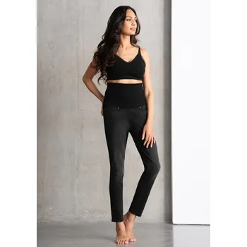 Poporodní tvarující džíny Roman – antracitově černé, organická bavlna Velikost: S