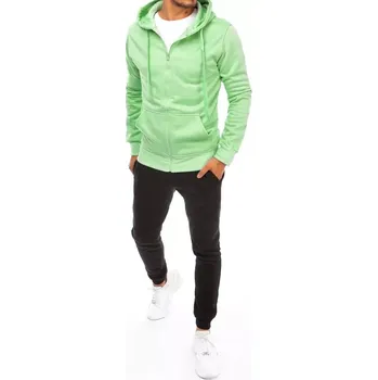 Pánská móda Zeleno-černá tepláková souprava na zip AX0653 Velikost: M