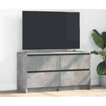 Televizní stolek vidaXL TV skříňka 100x35x54 cm Dřevěná konstrukce [861800] Barva: Betonová šedá