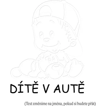 Samolepicí dekorace na vozidlo Kluk s pejskem samolepka na auto Hnědá Velikost B