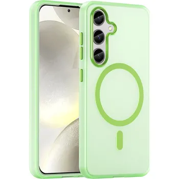 Pouzdro na mobilní telefon Kryt na Samsung Galaxy S24 gumový Magnetic (podpora MagSafe) zelený