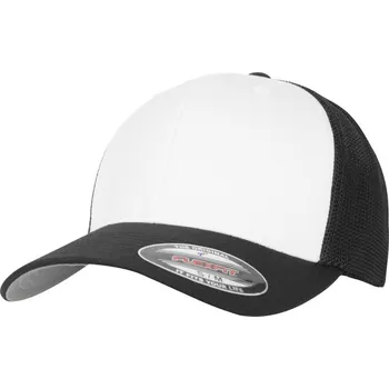 Pracovní přilba Flexfit Kšiltovka Flexfit 6511 Mesh Trucker, síťovaná COT556511x7512-black/white Černá/bílá S-M