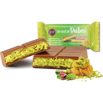 Čokoláda Elit Dubajská mléčná čokoláda s pistáciemi a Kadayif 90 g