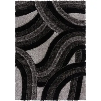 Koberec Hans Home Kusový koberec Indulgence Velvet Carved Grey/Black - 80x150