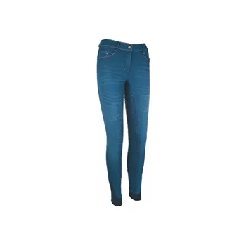 Jezdecké kalhoty Dětské jezdecké rajtky HKM Summer Denim Easy 170