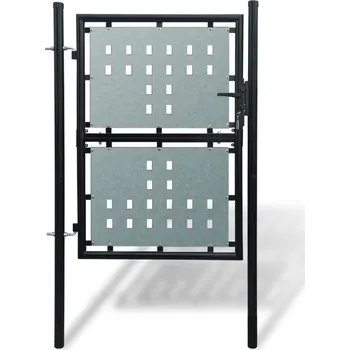 branka OMAXI Černá jednokřídlá plotová branka 100 x 175 cm 929130