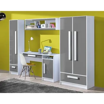 Dětský pokoj Casarredo Dětský pokoj GULLIWER bílá/šedá lesk