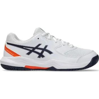 Dětská sportovní obuv Dětská tenisová obuv ASICS GEL-DEDICATE 8 GS 6.5 Bílá, Tmavě modrá, Oranžová