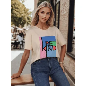 Broskvové tričko s potiskem KINDBE RY2615 Velikost: S/M