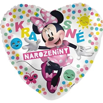 Balónek Premioloon Balonek fóliový Minnie Mouse Krásné narozeniny, 43 cm
