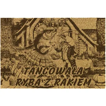 Rohožka Tancovala ryba s rakem Viral TikTok Rohožka Před Dveře 40x60 Kokosová