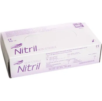 Čisticí rukavice VULKAN DONA JEDNORÁZOVÉ NITRYLOVÉ BEZPRAŠNÉ RUKAVICE MODRÉ L 100 KS 4 G