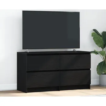 Nábytek vidaXL TV skříňka 100x35x54 cm Dřevěná konstrukce [861800] Barva: Černá