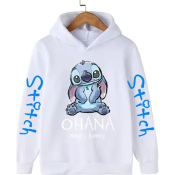 Chlapecký svetr Lilo & Stitch Mikina s kapucí a motivem "Lilo & Stitch" - nápis OHANA means family Barva: bílá (935-59033), Velikost: 150/10-11 let