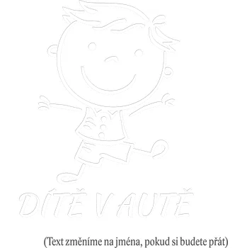 Samolepicí dekorace na vozidlo Dítě v autě kluk 2 samolepka na auto - fialová tmavá / 10x12 cm