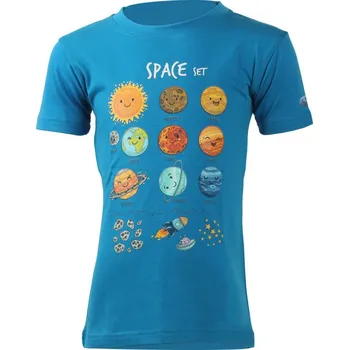 Sportovní oblečení LUNA dětské merino triko - Modrá 5151 / 110 / Modrá