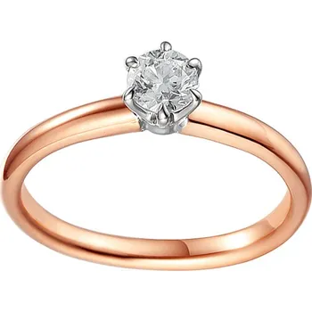 Prsten Zásnubní prsten s lab-grown diamantem Caissa, růžové zlato IZLG580R + dárkové balení LUXUS zdarma