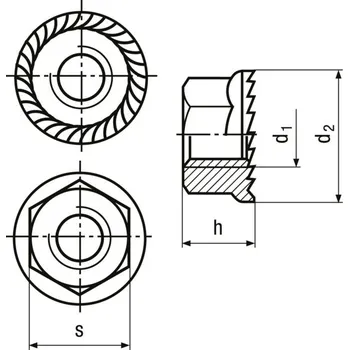 Šroub matice s přírubou ocel tř.8 ZČ M6