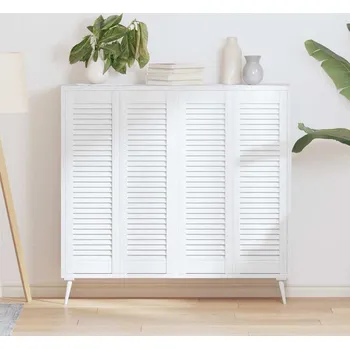 Stavební výplň vidaXL Skříňové dveře Louvred Design 4 ks 99x29,5 cm [4015908] Barva: Bílá