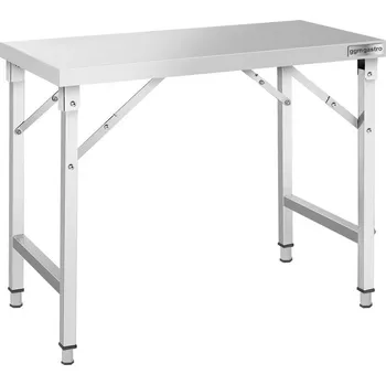 Jídelní stůl G.Gastro Pracovní stůl z nerezové oceli - skládací - 1200x600mm 120 cm x 60 cm x 87 cm