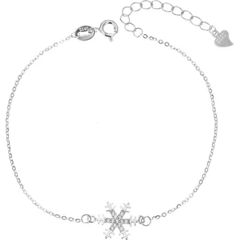 Náramek JKB Jewel Stříbrný náramek sněhová vločka se zirkony