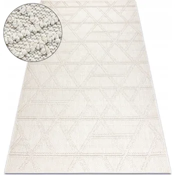 Koberec KOBEREC PLOCHÝ TKANÝ JERSEY 80x150 TROJÚHELNÍKY krémový sisal venkovní #D1933