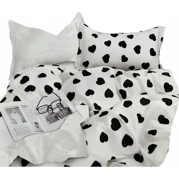 Povlečení POVLEČENÍ 160X200 BAVLNA SATÉN + 2 POVLAKY NA POLŠTÁŘE 70X80 KWIATY SADA POVLEČENÍ