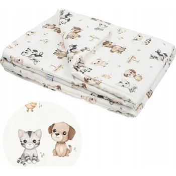 přikrývka Bavlněná přikrývka s výplní Farma 90x120 cm do postýlky 120x60