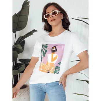 Dámské tričko Bílé tričko s potiskem MEMORY RY2627 Velikost: L/XL