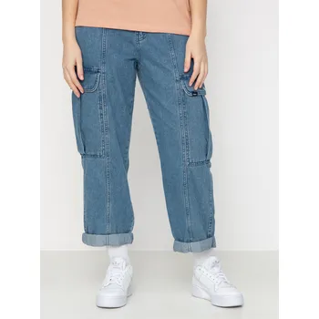 Dámské kalhoty Vans Sidewalk Denim Cargo (stone wash) XS, modrá