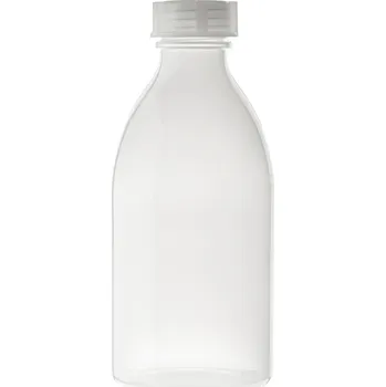 Láhev Plastová laboratorní láhev LDPE 250 ml s úzkým hrdlem a GL 25 šroubovacím uzávěrem