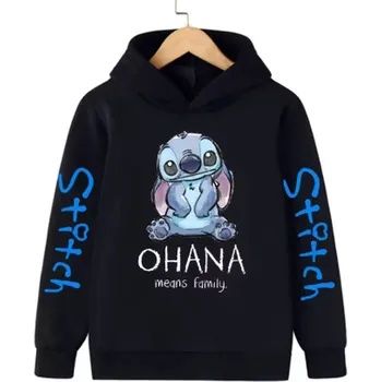 Chlapecký svetr Lilo & Stitch Mikina s kapucí a motivem "Lilo & Stitch" - nápis OHANA means family Barva: černá (935-59033), Velikost: 160/12-13 let