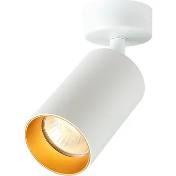 Bodové svítidlo Tracon SPGU10MA1GW Stropní nastavitelné bodové svítidlo, bílé, zlatý refl. 100-240VAC, 50Hz, 1xGU10, max.35W (Tracon SPGU10MA1GW)