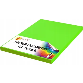 Barevný papír Barevný papír A4 80g neonově zelený fluo2, 100 listů