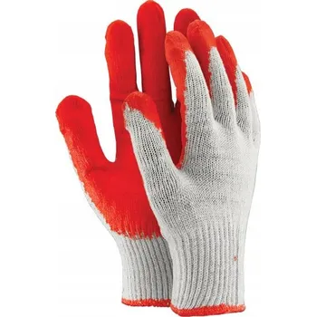 Pracovní rukavice Rukavice Specto upírky potažené červeným latexem, velikost 9 - L, 10 párů