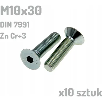 Šroub Šroub zápustný M10x30 mm DIN 7991 pozinkovaný Zn x10 kusů