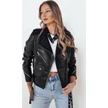 Černá koženková bunda se zipy ROLDAN TY4180 Velikost: M