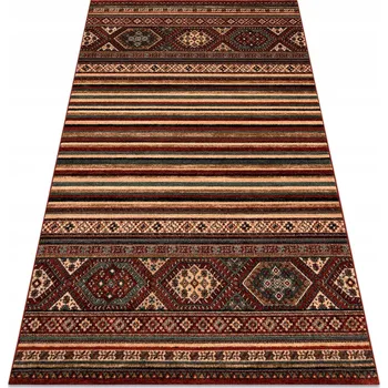 Koberec Koberec DO OBÝVÁKU VLNA etnický STYLOVÝ BOHO ORIENTÁLNÍ bordó 67x130 cm