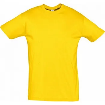 Pánská móda Základní pánské bavlněné triko Sol's Regent bez bočních švů Barva: Zlatá, Velikost: 5XL L150