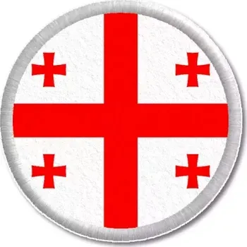 Vlajka Pelisport Gruzijská vlajka tištěná nášivka ø 4,5 cm